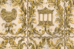 34086-4 cikkszámú tapéta,  Architects Paper Kind of White tapéta katalógusából Barokk-klasszikus,különleges felületű,különleges motívumos,metál-fényes,rajzolt,természeti mintás,textil hatású,arany,bronz,vajszín,súrolható,vlies tapéta