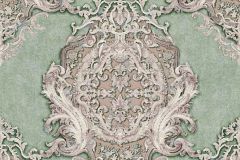 34372-5 cikkszámú tapéta,  Architects Paper Luxury Classics tapéta katalógusából Barokk-klasszikus,különleges felületű,különleges motívumos,metál-fényes,bronz,pink-rózsaszín,vajszín,zöld,súrolható,vlies tapéta