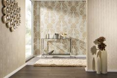 30544-2 cikkszámú tapéta,  Architects Paper Luxury Wallpaper tapéta katalógusából Barokk-klasszikus,különleges felületű,metál-fényes,velúr felületű,arany,barna,fehér,gyöngyház,vlies tapéta