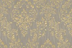 30659-3 cikkszámú tapéta,  Architects Paper Metallic Silk tapéta katalógusából Barokk-klasszikus,csillámos,különleges felületű,különleges motívumos,valódi textil,arany,szürke,vlies tapéta