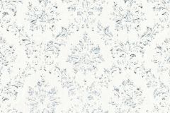 30662-1 cikkszámú tapéta,  Architects Paper Metallic Silk tapéta katalógusából Barokk-klasszikus,csillámos,különleges felületű,különleges motívumos,valódi textil,ezüst,fehér,kék,vlies tapéta