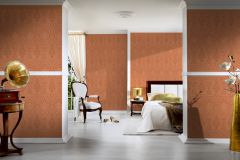96195-2 cikkszámú tapéta,  Architects Paper Tessuto 2 tapéta katalógusából Barokk-klasszikus,valódi textil,narancs-terrakotta,gyengén mosható,vlies tapéta
