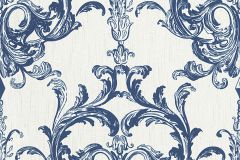 96196-4 cikkszámú tapéta,  Architects Paper Tessuto 2 tapéta katalógusából Barokk-klasszikus,valódi textil,fehér,kék,gyengén mosható,vlies tapéta