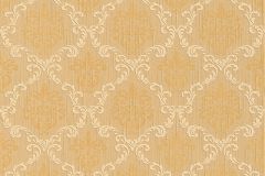95629-3 cikkszámú tapéta,  Architects Paper Tessuto tapéta katalógusából Barokk-klasszikus,különleges motívumos,természeti mintás,valódi textil,virágmintás,arany,narancs-terrakotta,gyengén mosható,vlies tapéta
