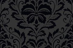 2554-26 cikkszámú tapéta,  As Creation Black is Beautiful tapéta katalógusából Barokk-klasszikus,természeti mintás,fekete,lemosható,vlies tapéta