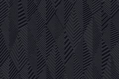 35998-3 cikkszámú tapéta,  As Creation Black is Beautiful tapéta katalógusából Egyszínű,geometriai mintás,fekete,lemosható,vlies tapéta