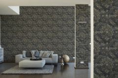 38707-4 cikkszámú tapéta,  As Creation Black is Beautiful tapéta katalógusából Barokk-klasszikus,bézs-drapp,fekete,súrolható,vlies tapéta