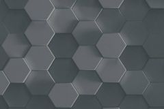 38723-3 cikkszámú tapéta,  As Creation Black is Beautiful tapéta katalógusából 3d hatású,geometriai mintás,fekete,szürke,súrolható,vlies tapéta