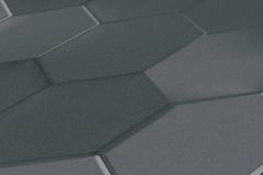 38723-3 cikkszámú tapéta,  As Creation Black is Beautiful tapéta katalógusából 3d hatású,geometriai mintás,fekete,szürke,súrolható,vlies tapéta