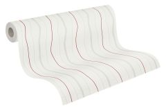 2495-31 cikkszámú tapéta,  As Creation Casual Living tapéta katalógusából Csíkos,arany,fehér,piros-bordó,illesztés mentes,lemosható,vlies tapéta