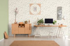 37363-5 cikkszámú tapéta,  As Creation Casual Living tapéta katalógusából Csillámos,természeti mintás,ezüst,fehér,zöld,lemosható,vlies tapéta