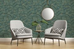 39340-1 cikkszámú tapéta,  As Creation Casual Living tapéta katalógusából Csillámos,természeti mintás,arany,zöld,lemosható,vlies tapéta