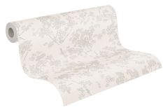 39548-3 cikkszámú tapéta,  As Creation Casual Living tapéta katalógusából Természeti mintás,virágmintás,ezüst,fehér,lemosható,vlies tapéta