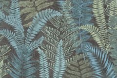 39347-3 cikkszámú tapéta,  As Creation Famous Garden tapéta katalógusából Természeti mintás,textil hatású,fekete,kék,zöld,súrolható,vlies tapéta