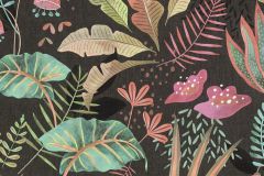 39348-1 cikkszámú tapéta,  As Creation Famous Garden tapéta katalógusából Természeti mintás,textil hatású,fekete,narancs-terrakotta,piros-bordó,zöld,súrolható,vlies tapéta