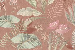 39348-2 cikkszámú tapéta,  As Creation Famous Garden tapéta katalógusából Természeti mintás,textil hatású,narancs-terrakotta,zöld,súrolható,vlies tapéta