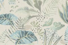 39348-4 cikkszámú tapéta,  As Creation Famous Garden tapéta katalógusából Természeti mintás,textil hatású,kék,szürke,türkiz,zöld,súrolható,vlies tapéta