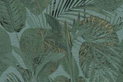 39355-3 cikkszámú tapéta,  As Creation Famous Garden tapéta katalógusából Természeti mintás,textil hatású,arany,zöld,súrolható,vlies tapéta