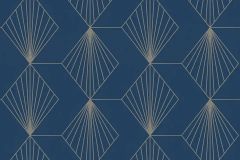 36710-2 cikkszámú tapéta,  As Creation French Affair tapéta katalógusából Dekor,geometriai mintás,arany,kék,súrolható,vlies tapéta
