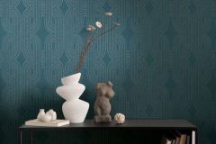 39937-3 cikkszámú tapéta,  As Creation French Affair tapéta katalógusából Dekor,geometriai mintás,arany,zöld,lemosható,vlies tapéta