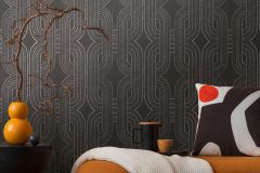 39937-4 cikkszámú tapéta,  As Creation French Affair tapéta katalógusából Dekor,geometriai mintás,arany,ezüst,fekete,lemosható,vlies tapéta