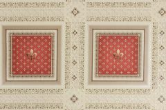 33541-3 cikkszámú tapéta,  As Creation Hermitage 10 tapéta katalógusából Barokk-klasszikus,geometriai mintás,metál-fényes,bézs-drapp,piros-bordó,súrolható,vlies tapéta