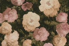 37650-1 cikkszámú tapéta,  As Creation History of Art tapéta katalógusából Virágmintás,pink-rózsaszín,vajszín,zöld,súrolható,vlies tapéta
