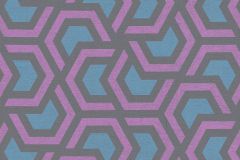 36760-1 cikkszámú tapéta,  As Creation Linen Style tapéta katalógusából Absztrakt,geometriai mintás,különleges felületű,barna,kék,lila,lemosható,vlies tapéta