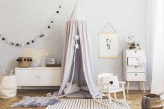 38116-1 cikkszámú tapéta,  As Creation Little Love tapéta katalógusából Pöttyös,fehér,szürke,türkiz,zöld,gyengén mosható,vlies tapéta