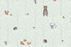 38119-2 cikkszámú tapéta,  As Creation Little Love tapéta katalógusából állatok,gyerek,természeti mintás,barna,zöld,gyengén mosható,vlies tapéta