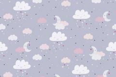 38125-1 cikkszámú tapéta,  As Creation Little Love tapéta katalógusából Gyerek,természeti mintás,fehér,lila,pink-rózsaszín,gyengén mosható,vlies tapéta