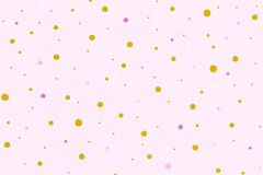35839-1 cikkszámú tapéta,  As Creation Little Stars tapéta katalógusából Gyerek,pöttyös,retro,arany,pink-rózsaszín,gyengén mosható,illesztés mentes,vlies tapéta
