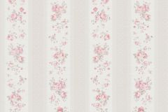 39069-4 cikkszámú tapéta,  As Creation Maison Charme tapéta katalógusából Csíkos,retro,textil hatású,virágmintás,bézs-drapp,fehér,pink-rózsaszín,illesztés mentes,súrolható,vlies tapéta