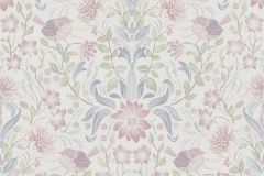 39075-3 cikkszámú tapéta,  As Creation Maison Charme tapéta katalógusából állatok,természeti mintás,textil hatású,virágmintás,fehér,kék,pink-rózsaszín,zöld,súrolható,vlies tapéta