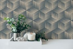 38506-3 cikkszámú tapéta,  As Creation Natural Living tapéta katalógusából Geometriai mintás,textil hatású,bézs-drapp,szürke,lemosható,vlies tapéta