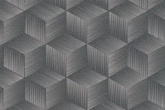 38506-4 cikkszámú tapéta,  As Creation Natural Living tapéta katalógusából Textil hatású,geometriai mintás,fekete,szürke,lemosható,vlies tapéta