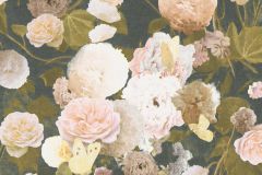 36717-1 cikkszámú tapéta,  As Creation Paradise Garden tapéta katalógusából Különleges felületű,textilmintás,virágmintás,barna,bézs-drapp,narancs-terrakotta,pink-rózsaszín,szürke,vajszín,zöld,lemosható,vlies tapéta