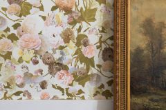 36717-2 cikkszámú tapéta,  As Creation Paradise Garden tapéta katalógusából Különleges felületű,textilmintás,virágmintás,barna,fehér,narancs-terrakotta,pink-rózsaszín,vajszín,zöld,lemosható,vlies tapéta