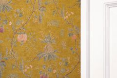 36719-4 cikkszámú tapéta,  As Creation Paradise Garden tapéta katalógusából Konyha-fürdőszobai,természeti mintás,textilmintás,bézs-drapp,lila,pink-rózsaszín,sárga,zöld,lemosható,vlies tapéta