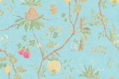 36719-5 cikkszámú tapéta,  As Creation Paradise Garden tapéta katalógusából Konyha-fürdőszobai,különleges felületű,természeti mintás,textilmintás,bézs-drapp,kék,pink-rózsaszín,zöld,lemosható,vlies tapéta