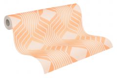 39532-3 cikkszámú tapéta,  As Creation Retro Chic tapéta katalógusából Geometriai mintás,retro,textil hatású,bézs-drapp,narancs-terrakotta,súrolható,vlies tapéta