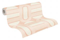 39536-5 cikkszámú tapéta,  As Creation Retro Chic tapéta katalógusából Retro,textil hatású,bézs-drapp,pink-rózsaszín,súrolható,vlies tapéta