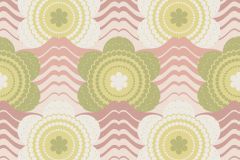 39539-1 cikkszámú tapéta,  As Creation Retro Chic tapéta katalógusából Retro,textil hatású,virágmintás,fehér,pink-rózsaszín,zöld,súrolható,vlies tapéta