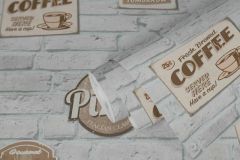 38588-1 cikkszámú tapéta,  As Creation The Wall Cover tapéta katalógusából Feliratos-számos,konyha-fürdőszobai,kőhatású-kőmintás,barna,szürke,lemosható,anyagában öntapadós  tapéta