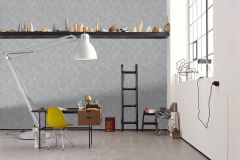38200-1 cikkszámú tapéta,  As Creation Titanium 3 tapéta katalógusából Geometriai mintás,metál-fényes,ezüst,súrolható,vlies tapéta