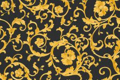 34326-2 cikkszámú tapéta,  As Creation Versace 3 tapéta katalógusából Barokk-klasszikus,különleges felületű,virágmintás,arany,fekete,súrolható,vlies tapéta