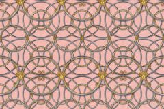 37049-6 cikkszámú tapéta,  As Creation Versace 4 tapéta katalógusából Barokk-klasszikus,geometriai mintás,különleges felületű,arany,ezüst,pink-rózsaszín,súrolható,vlies tapéta