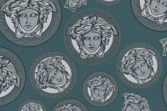 38611-1 cikkszámú tapéta,  As Creation Versace 5 tapéta katalógusából Barokk-klasszikus,feliratos-számos,különleges motívumos,kék,szürke,súrolható,vlies tapéta