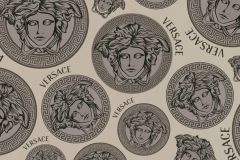 38611-2 cikkszámú tapéta,  As Creation Versace 5 tapéta katalógusából Barokk-klasszikus,feliratos-számos,különleges motívumos,bézs-drapp,szürke,súrolható,vlies tapéta