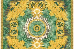 38703-4 cikkszámú tapéta,  As Creation Versace 5 tapéta katalógusából Barokk-klasszikus,természeti mintás,arany,barna,zöld,súrolható,vlies tapéta